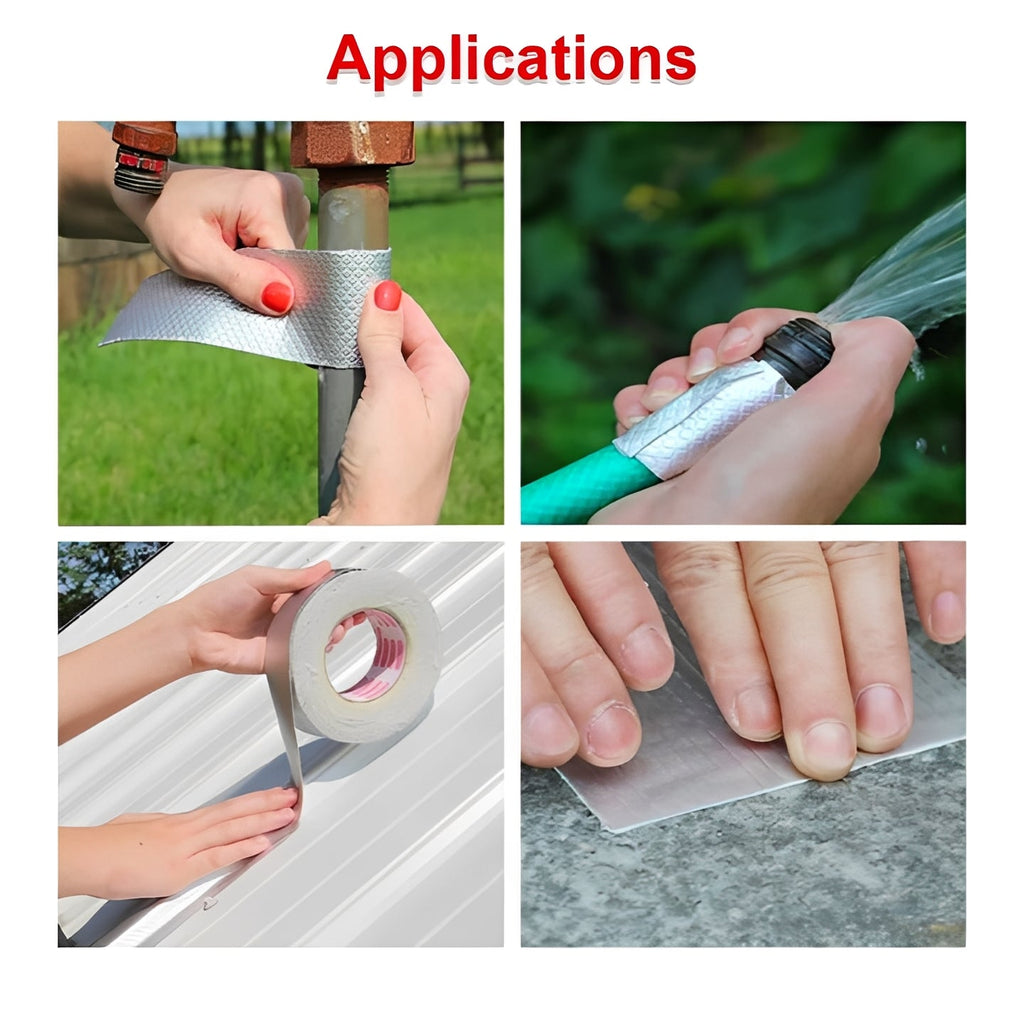 Butyl Rubber Repair Tape with Aluminum Foil Backing and Wet Surface Bonding All Vera Mart
