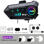 Helmet Mounted Bluetooth Headset with 30-Hour Battery and Voice Control All Vera Mart