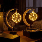 Lunar Sphere Night Light with Cable Power and Warm Glow, 10-12 Inch All Vera Mart