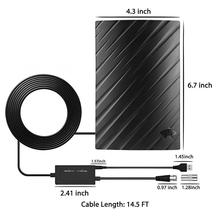 Indoor Digital TV Antenna with 600 Mile Range and 4K Reception All Vera Mart