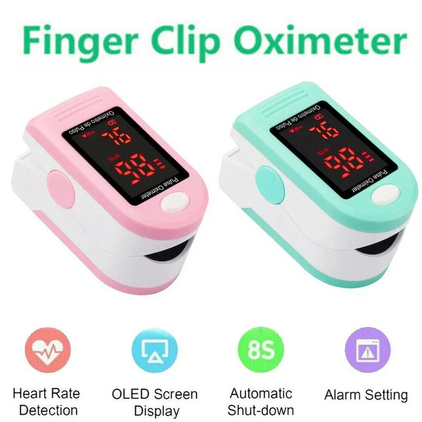 Fingertip Pulse Oximeter with Digital Display and Lanyard All Vera Mart