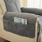 Elastic Microfiber Recliner Cover with Leaf Pattern and Non-Slip Backing All Vera Mart