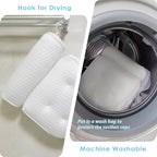 Ergonomic Bath Pillow with Six Suction Cups and Quick Dry Mesh All Vera Mart