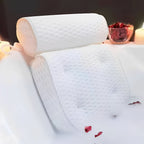 Ergonomic Bath Pillow with Six Suction Cups and Quick Dry Mesh All Vera Mart