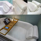 Ergonomic Bath Pillow with Six Suction Cups and Quick Dry Mesh All Vera Mart