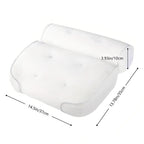 Ergonomic Bath Pillow with Six Suction Cups and Quick Dry Mesh All Vera Mart