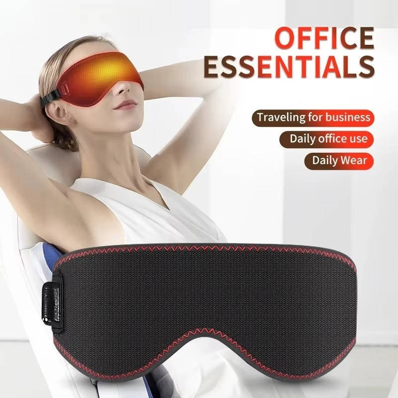 Heated Eye Mask with Carbon Fiber Element and Vibration, 3 Temperature Settings All Vera Mart