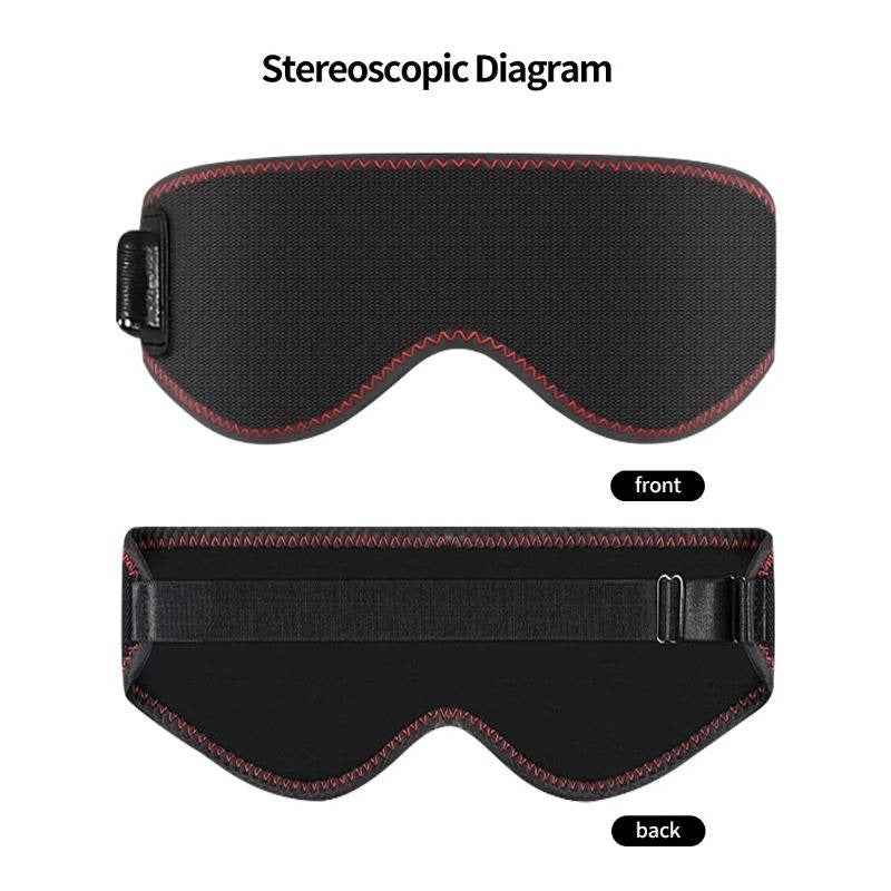 Heated Eye Mask with Carbon Fiber Element and Vibration, 3 Temperature Settings All Vera Mart