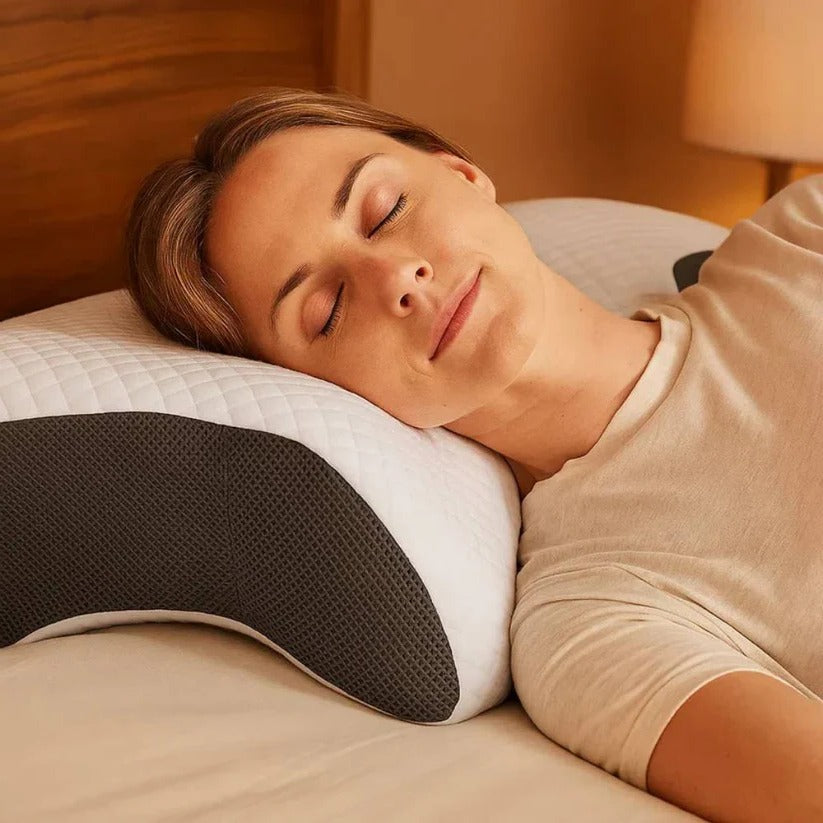 Memory Foam Neck Pillow with Contoured Support and Breathable Cover, Machine Washable All Vera Mart