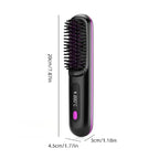 Ionic Straightening Brush with Ceramic Bristles and Adjustable Heat for All Hair Types All Vera Mart