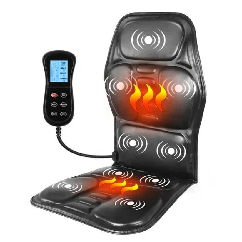 Vibration Massage Cushion with Five Heat Zones and Remote Control for Office Chairs All Vera Mart