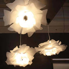 Floral Pendant Light with Dimmable Brightness and Petal Design, Multiple Sizes All Vera Mart