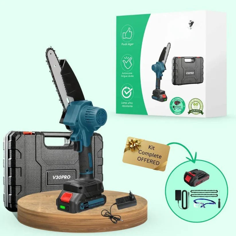 Cordless Electric Chainsaw with 1000W Motor and 30-Minute Battery, Lightweight All Vera Mart