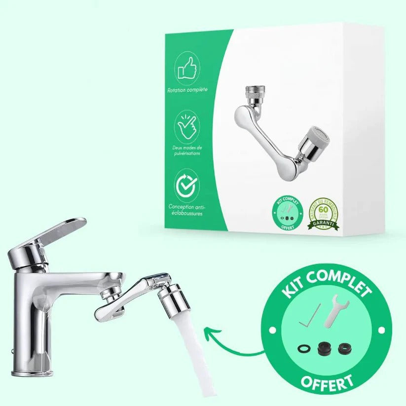 Rotating Faucet Aerator with Dual Spray Modes and Flow Reducer All Vera Mart