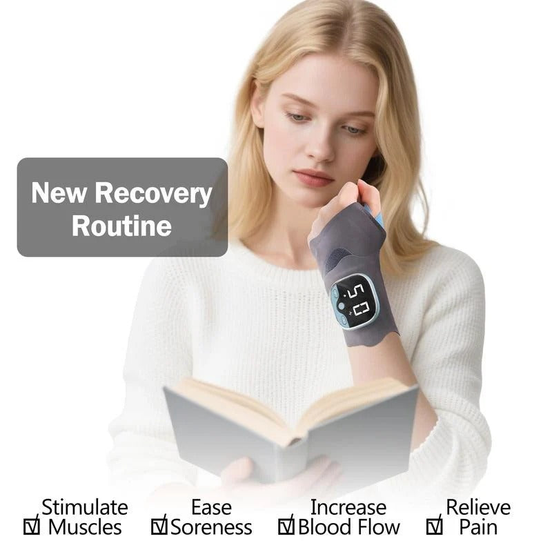 Electric Hand Massager Sleeve with 5 Massage Patterns and Heat Settings All Vera Mart