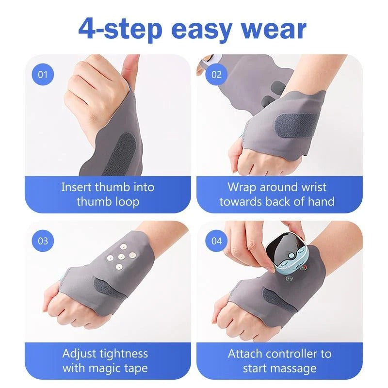 Electric Hand Massager Sleeve with 5 Massage Patterns and Heat Settings All Vera Mart