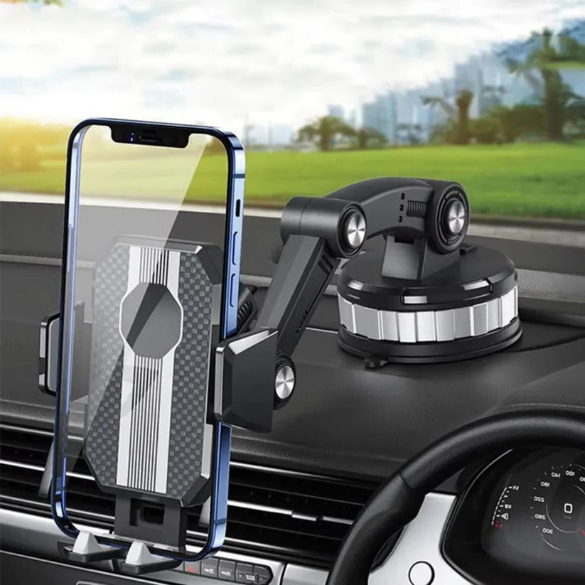 Smartphone Car Mount with 360 Degree Rotation and Lever Lock Suction Base All Vera Mart