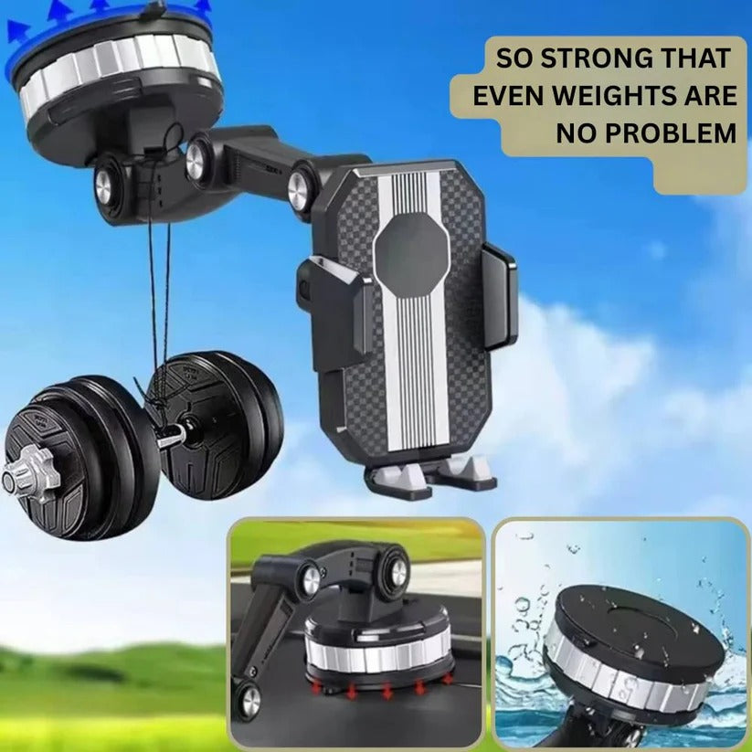 Smartphone Car Mount with 360 Degree Rotation and Lever Lock Suction Base All Vera Mart