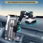 Smartphone Car Mount with 360 Degree Rotation and Lever Lock Suction Base All Vera Mart