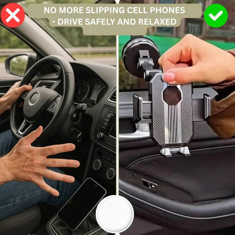 Smartphone Car Mount with 360 Degree Rotation and Lever Lock Suction Base All Vera Mart
