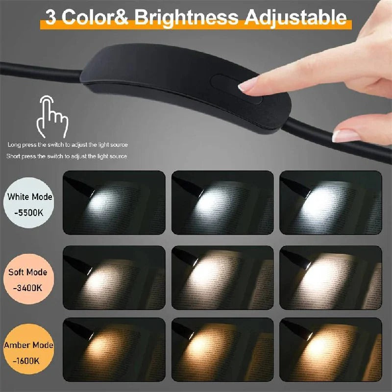 Wearable Shoulder Light with Dual Bendable Arms and Adjustable Brightness All Vera Mart