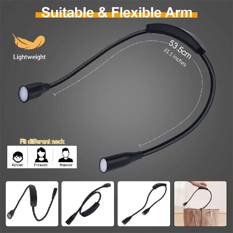 Wearable Shoulder Light with Dual Bendable Arms and Adjustable Brightness All Vera Mart