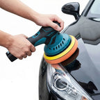 Orbital Car Polisher with 6 Variable Speed Settings and 4 Interchangeable Pads All Vera Mart