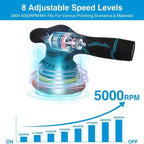 Orbital Car Polisher with 6 Variable Speed Settings and 4 Interchangeable Pads All Vera Mart