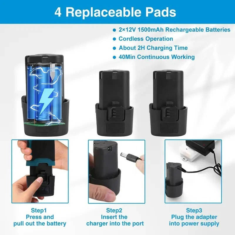 Orbital Car Polisher with 6 Variable Speed Settings and 4 Interchangeable Pads All Vera Mart