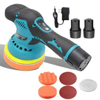 Orbital Car Polisher with 6 Variable Speed Settings and 4 Interchangeable Pads All Vera Mart