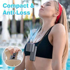 Handheld Cooling Fan with Semiconductor Plate and LED Display, Built-In Flashlight All Vera Mart