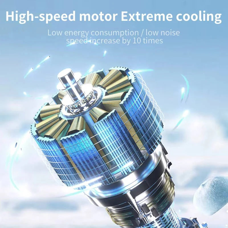 Handheld Cooling Fan with Semiconductor Plate and LED Display, Built-In Flashlight All Vera Mart