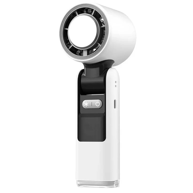 Handheld Cooling Fan with Semiconductor Plate and LED Display, Built-In Flashlight All Vera Mart