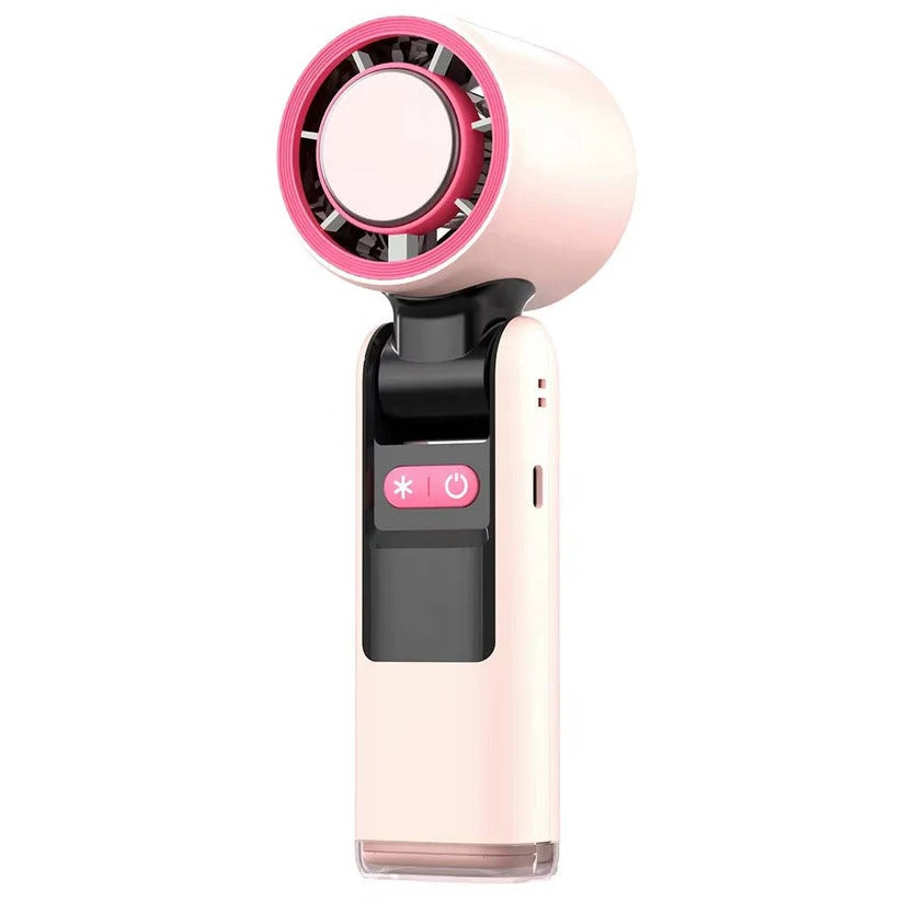 Handheld Cooling Fan with Semiconductor Plate and LED Display, Built-In Flashlight All Vera Mart