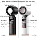 Handheld Cooling Fan with Semiconductor Plate and LED Display, Built-In Flashlight All Vera Mart