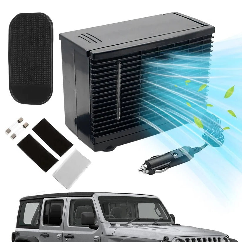 Evaporative Car Air Cooler with Transparent Water Tank and Adhesive Mount All Vera Mart