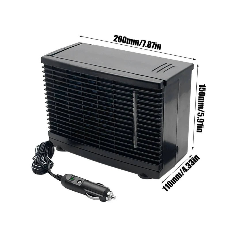 Evaporative Car Air Cooler with Transparent Water Tank and Adhesive Mount All Vera Mart