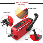 Emergency Radio with Hand Crank, Solar Panel and LED Flashlight, Device Charger All Vera Mart