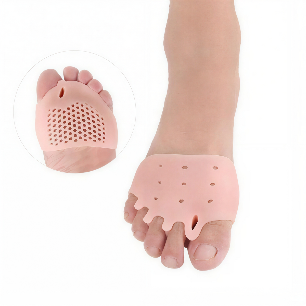 Gel Toe Straightener Sleeves with Memory Build and Low Profile Fit All Vera Mart