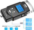 Dr.meter Fish Scale Luggage Scale Fishing Gear - 110lb Backlit LCD Display Digital Scale with Built-in Measuring Tape - Fishing Scale with 2 AAA Batteries, Pocket Size - Fishing Gifts for Men allveramart