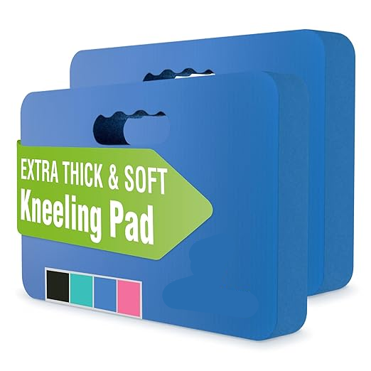 WORKPRO Extra Thick Kneeling Pad, 2 Pack, 17.5 x 11 x 1.5 in, Black | Soft NBR Foam Cushioning for Knee, Large Foam Kneeler Mat, For Gardening, Bathing Baby, Exercise, Workout Supplies allveramart