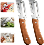 2026 Upgrade Vegetable Peeler With Wooden Handle, Stainless Steel Wide Blade Potato and Carrot Peeler, 3-in-1 Veggie Peeler With Scallion Shredder and Bottle Opener for Kitchen, Camping and Trave allveramart