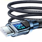 USB Type-C Charging Cable with Real-Time Power Display and 120W Output All Vera Mart