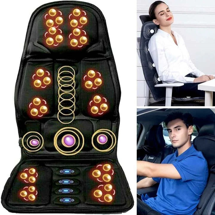 Heated Massage Pad with 8 Kneading Modes and Dual Power for Car or Home All Vera Mart