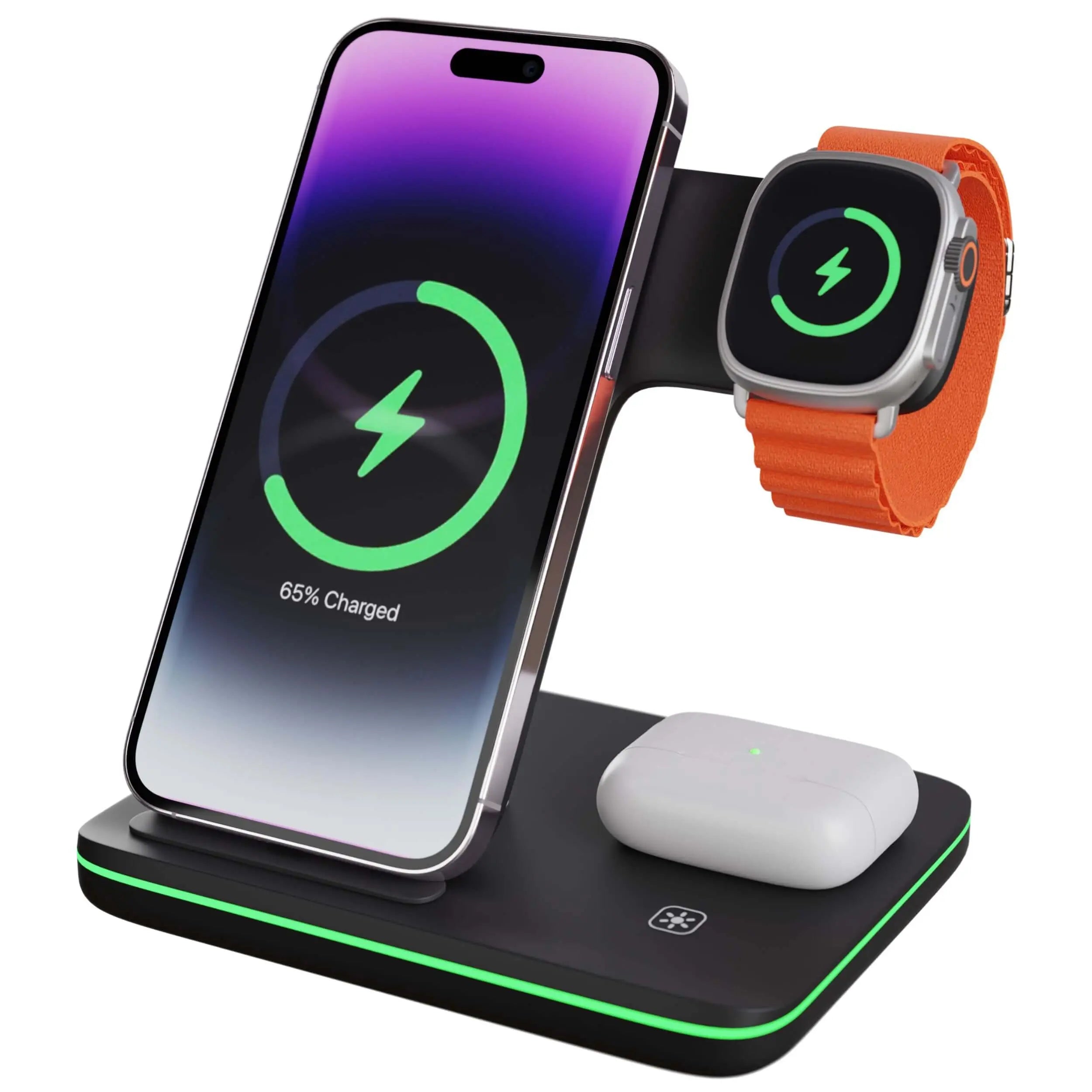 Wireless Charging Dock for Phone, Earbuds and Smartwatch with Fast Charge All Vera Mart