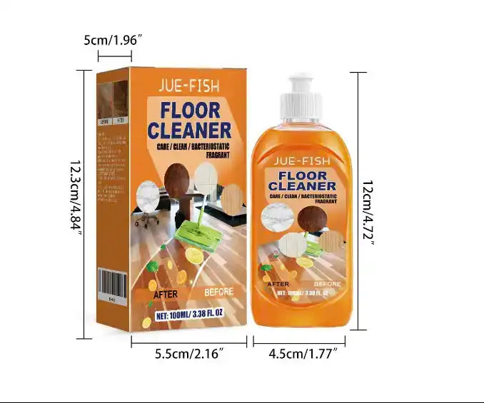 Lemon Floor Cleaner Concentrate with Plant-Based Surfactants for Multi-Surface Use, 3.38 oz All Vera Mart