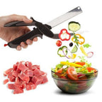 Dual Blade Food Chopper with Silicone Grip Handles and Locking Safety Hinge All Vera Mart
