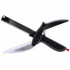 Dual Blade Food Chopper with Silicone Grip Handles and Locking Safety Hinge All Vera Mart