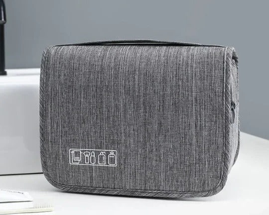Toiletry Bag with Hanging Hook and Zippered Compartments, Foldable Travel Organizer All Vera Mart