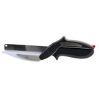 Dual Blade Food Chopper with Silicone Grip Handles and Locking Safety Hinge All Vera Mart